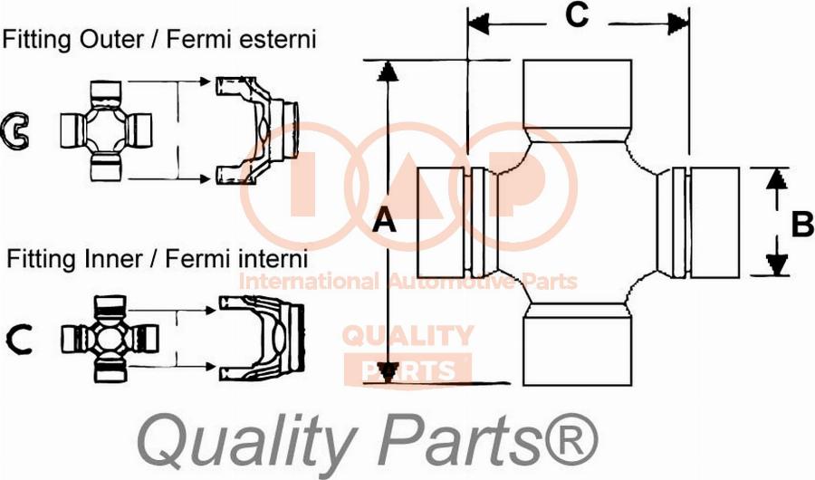 IAP QUALITY PARTS 308-14010 - Elastik disk, dayaq valının birləşməsi furqanavto.az