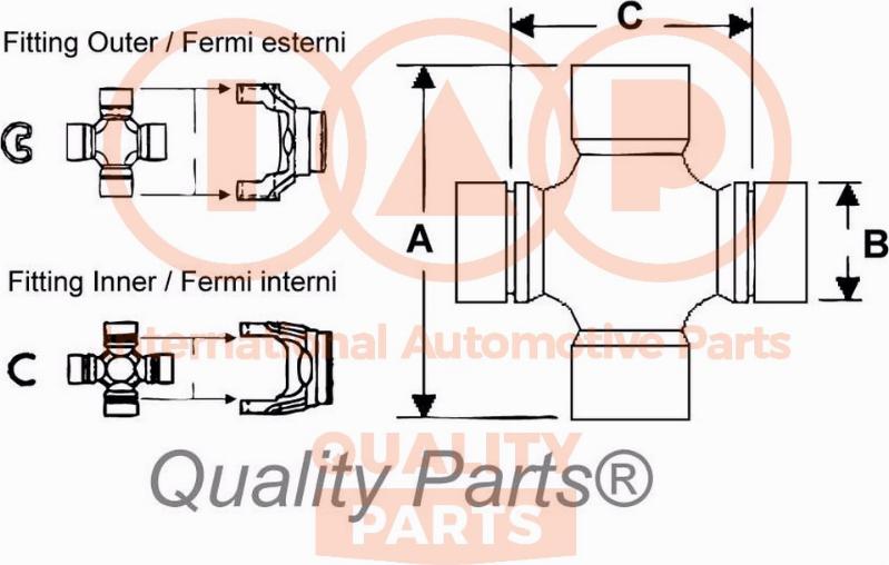 IAP QUALITY PARTS 308-14050 - Elastik disk, dayaq valının birləşməsi furqanavto.az