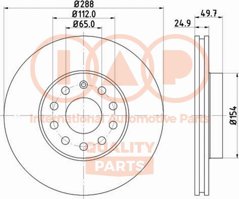 IAP QUALITY PARTS 709-50044 - Əyləc Diski furqanavto.az