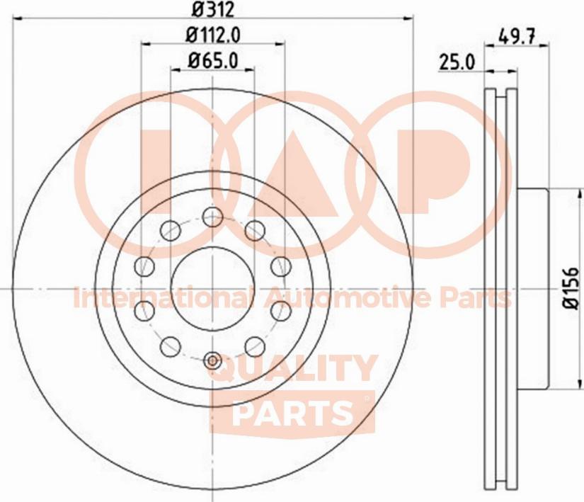 IAP QUALITY PARTS 709-50030 - Əyləc Diski furqanavto.az