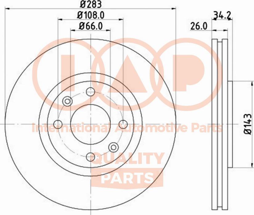 IAP QUALITY PARTS 709-52021 - Əyləc Diski furqanavto.az