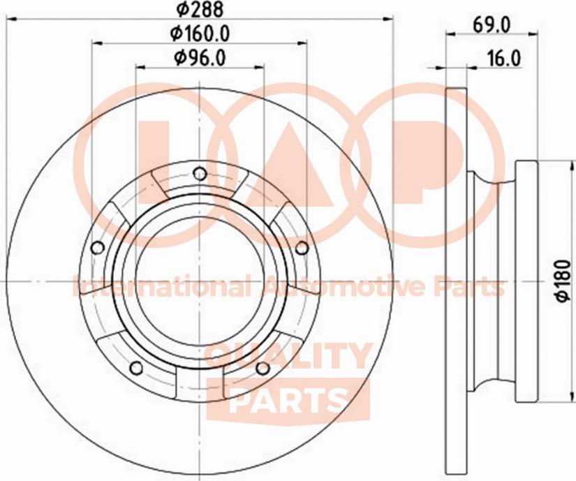 IAP QUALITY PARTS 709-04051 - Əyləc Diski furqanavto.az