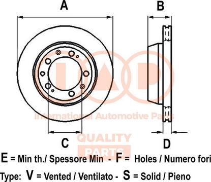 IAP QUALITY PARTS 709-06071 - Əyləc Diski furqanavto.az