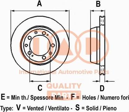 IAP QUALITY PARTS 709-07042G - Əyləc Diski furqanavto.az