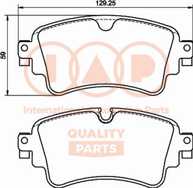 IAP QUALITY PARTS 704-50066P - Əyləc altlığı dəsti, əyləc diski furqanavto.az