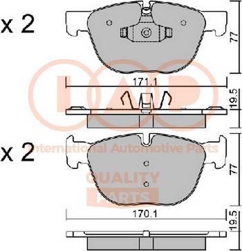 IAP QUALITY PARTS 704-51150P - Əyləc altlığı dəsti, əyləc diski furqanavto.az