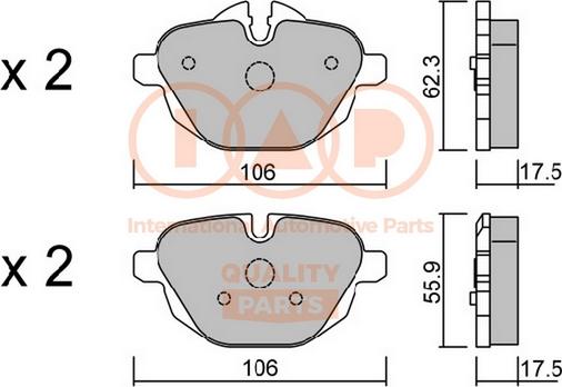 IAP QUALITY PARTS 704-51131P - Əyləc altlığı dəsti, əyləc diski furqanavto.az