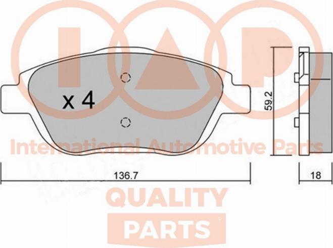 IAP QUALITY PARTS 704-52022 - Əyləc altlığı dəsti, əyləc diski furqanavto.az