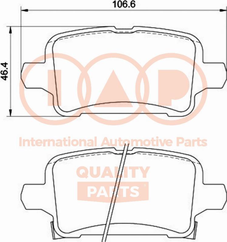 IAP QUALITY PARTS 704-09041P - Əyləc altlığı dəsti, əyləc diski furqanavto.az