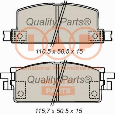 IAP QUALITY PARTS 704-09010 - Əyləc altlığı dəsti, əyləc diski furqanavto.az