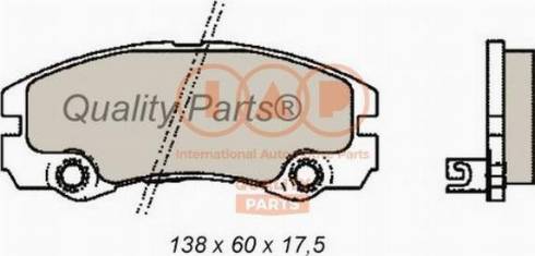 IAP QUALITY PARTS 704-09070X - Əyləc altlığı dəsti, əyləc diski furqanavto.az