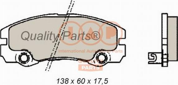 IAP QUALITY PARTS 704-09070 - Əyləc altlığı dəsti, əyləc diski furqanavto.az