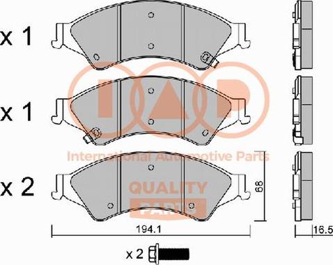 IAP QUALITY PARTS 704-04030P - Əyləc altlığı dəsti, əyləc diski furqanavto.az