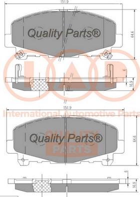 IAP QUALITY PARTS 704-06045 - Əyləc altlığı dəsti, əyləc diski furqanavto.az