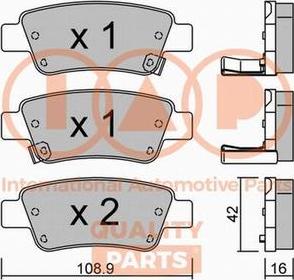 IAP QUALITY PARTS 704-06066P - Əyləc altlığı dəsti, əyləc diski furqanavto.az