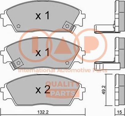 IAP QUALITY PARTS 704-06012P - Əyləc altlığı dəsti, əyləc diski furqanavto.az