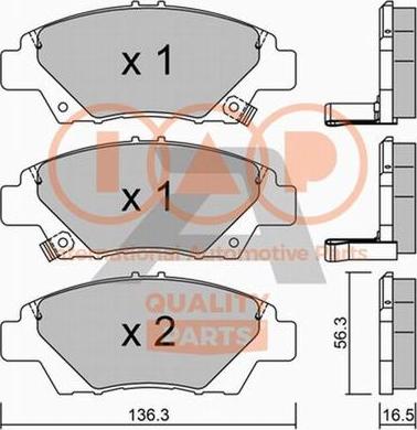 IAP QUALITY PARTS 704-06082P - Əyləc altlığı dəsti, əyləc diski furqanavto.az