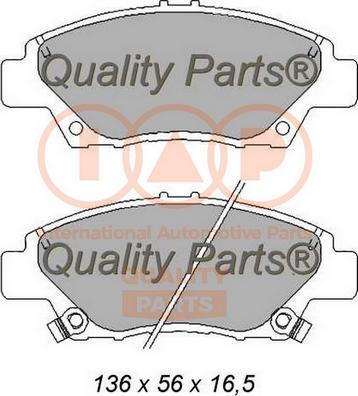 IAP QUALITY PARTS 704-06082 - Əyləc altlığı dəsti, əyləc diski furqanavto.az