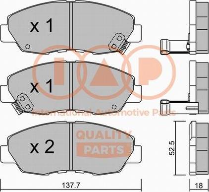 IAP QUALITY PARTS 704-06036P - Əyləc altlığı dəsti, əyləc diski furqanavto.az