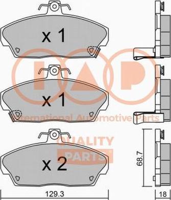 IAP QUALITY PARTS 704-06021P - Əyləc altlığı dəsti, əyləc diski furqanavto.az