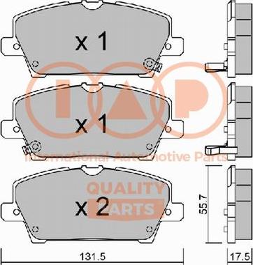 IAP QUALITY PARTS 704-06028P - Əyləc altlığı dəsti, əyləc diski furqanavto.az