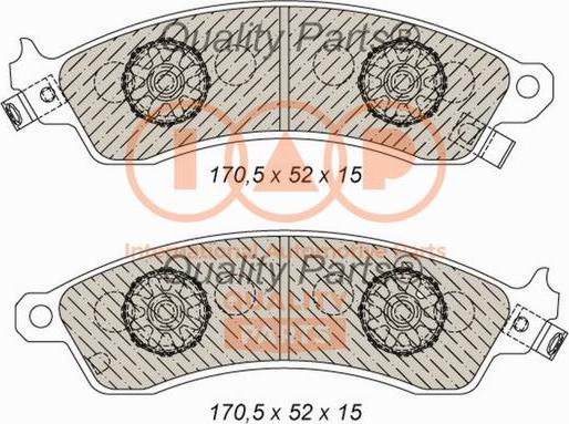 IAP QUALITY PARTS 704-01031 - Əyləc altlığı dəsti, əyləc diski furqanavto.az