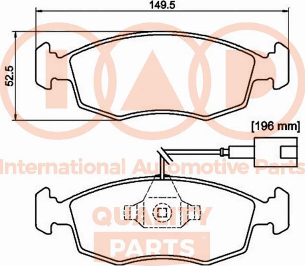 IAP QUALITY PARTS 704-08040 - Əyləc altlığı dəsti, əyləc diski furqanavto.az