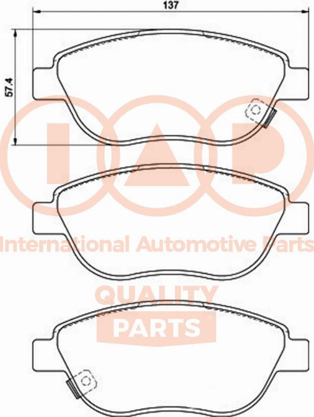 IAP QUALITY PARTS 704-08041P - Əyləc altlığı dəsti, əyləc diski furqanavto.az