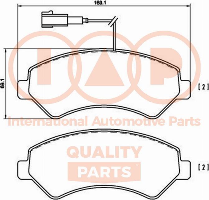 IAP QUALITY PARTS 704-08033P - Əyləc altlığı dəsti, əyləc diski furqanavto.az