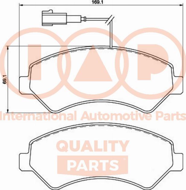 IAP QUALITY PARTS 704-08032P - Əyləc altlığı dəsti, əyləc diski furqanavto.az