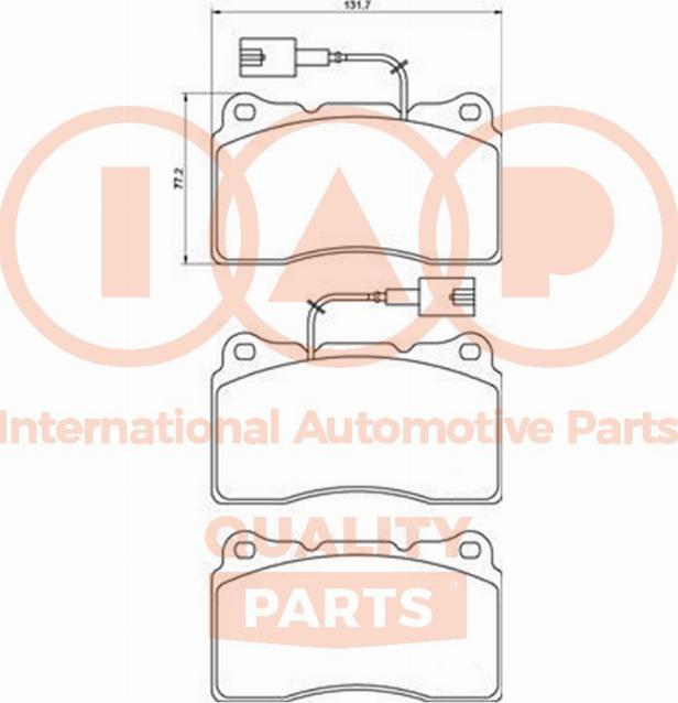 IAP QUALITY PARTS 704-08104 - Əyləc altlığı dəsti, əyləc diski furqanavto.az