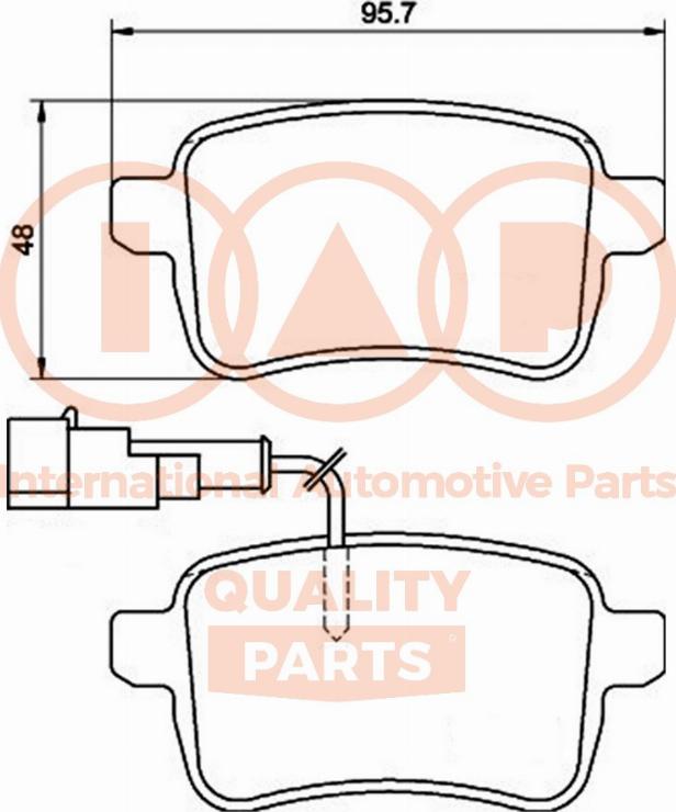 IAP QUALITY PARTS 704-08105 - Əyləc altlığı dəsti, əyləc diski furqanavto.az