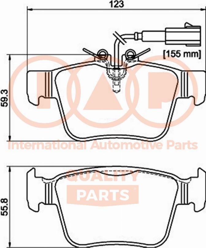 IAP QUALITY PARTS 704-08101 - Əyləc altlığı dəsti, əyləc diski furqanavto.az