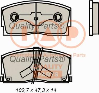 IAP QUALITY PARTS 704-03091 - Əyləc altlığı dəsti, əyləc diski furqanavto.az