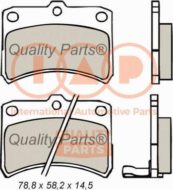 IAP QUALITY PARTS 704-03072 - Əyləc altlığı dəsti, əyləc diski furqanavto.az