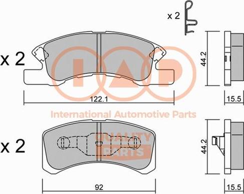 IAP QUALITY PARTS 704-03110P - Əyləc altlığı dəsti, əyləc diski furqanavto.az