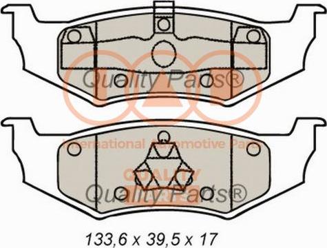 IAP QUALITY PARTS 704-02061 - Əyləc altlığı dəsti, əyləc diski furqanavto.az