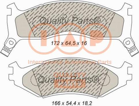 IAP QUALITY PARTS 704-02010 - Əyləc altlığı dəsti, əyləc diski furqanavto.az