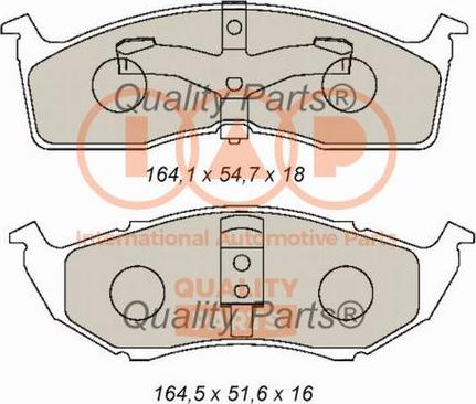 IAP QUALITY PARTS 704-02031 - Əyləc altlığı dəsti, əyləc diski furqanavto.az