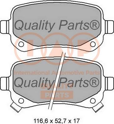 IAP QUALITY PARTS 704-02022 - Əyləc altlığı dəsti, əyləc diski furqanavto.az