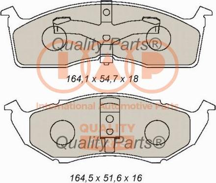 IAP QUALITY PARTS 704-02070 - Əyləc altlığı dəsti, əyləc diski furqanavto.az