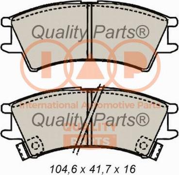 IAP QUALITY PARTS 704-07090 - Əyləc altlığı dəsti, əyləc diski furqanavto.az