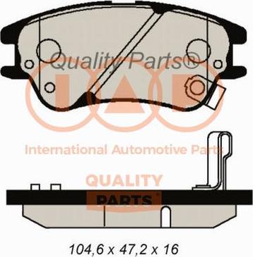 IAP QUALITY PARTS 704-07091 - Əyləc altlığı dəsti, əyləc diski furqanavto.az