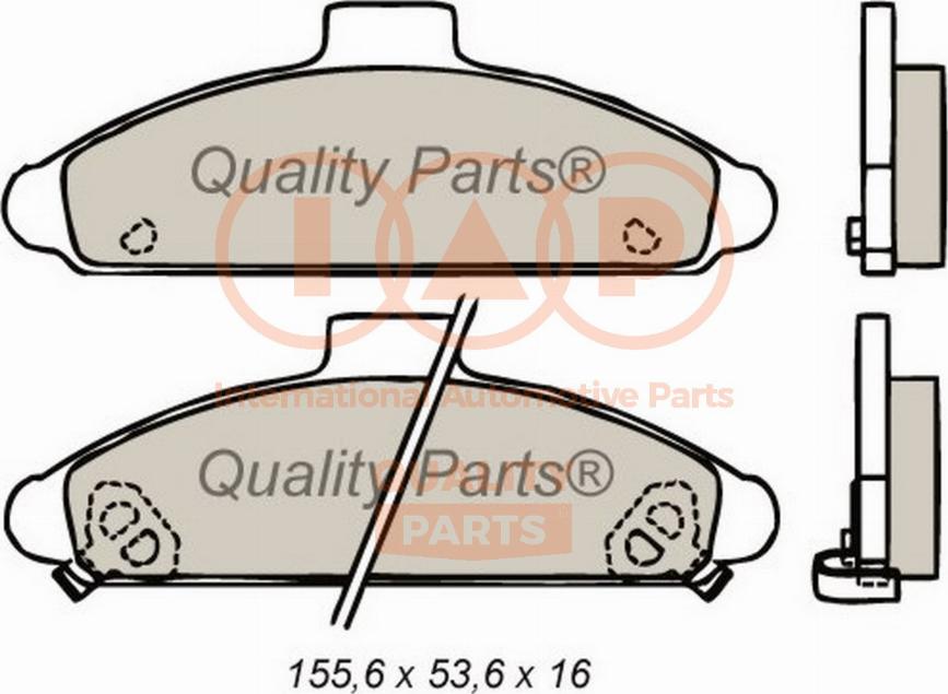 IAP QUALITY PARTS 704-07040G - Əyləc altlığı dəsti, əyləc diski furqanavto.az