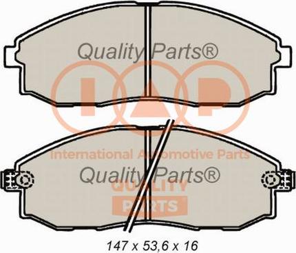 IAP QUALITY PARTS 704-07061 - Əyləc altlığı dəsti, əyləc diski furqanavto.az