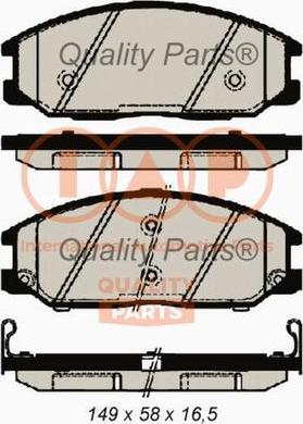 IAP QUALITY PARTS 704-07062 - Əyləc altlığı dəsti, əyləc diski furqanavto.az