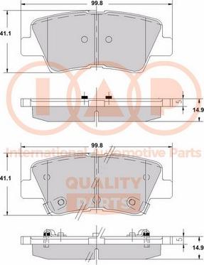 IAP QUALITY PARTS 704-07005X - Əyləc altlığı dəsti, əyləc diski furqanavto.az