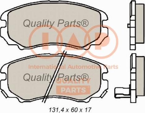 IAP QUALITY PARTS 704-07000 - Əyləc altlığı dəsti, əyləc diski furqanavto.az