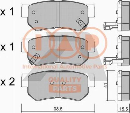 IAP QUALITY PARTS 704-07001P - Əyləc altlığı dəsti, əyləc diski furqanavto.az