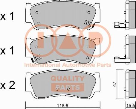 IAP QUALITY PARTS 704-07089P - Əyləc altlığı dəsti, əyləc diski furqanavto.az